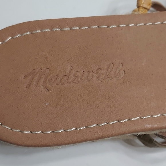 Madewell Kathryn Espadrille Slide Sandal Snake Embossed Leather Size 10 - Picture 12 of 14